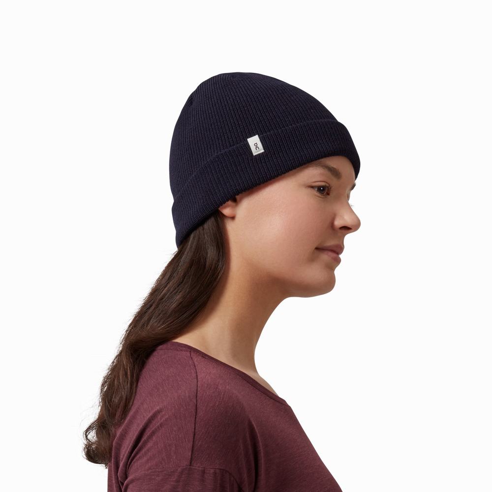 Palarie On Merino Beanie Barbati Bleumarin | 326179-RIL