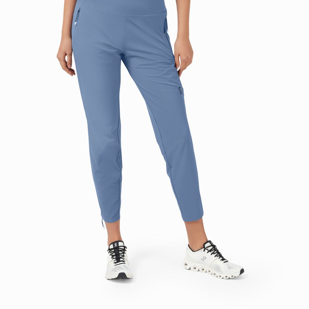 Pantaloni De Alergare On Lightweight Dama Albastru Regal | 821509-HRA