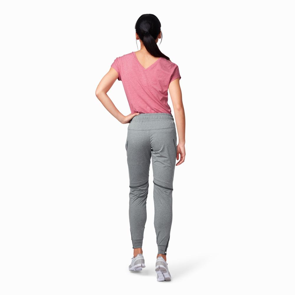 Pantaloni De Alergare On Running Dama Gri | 830529-EDC