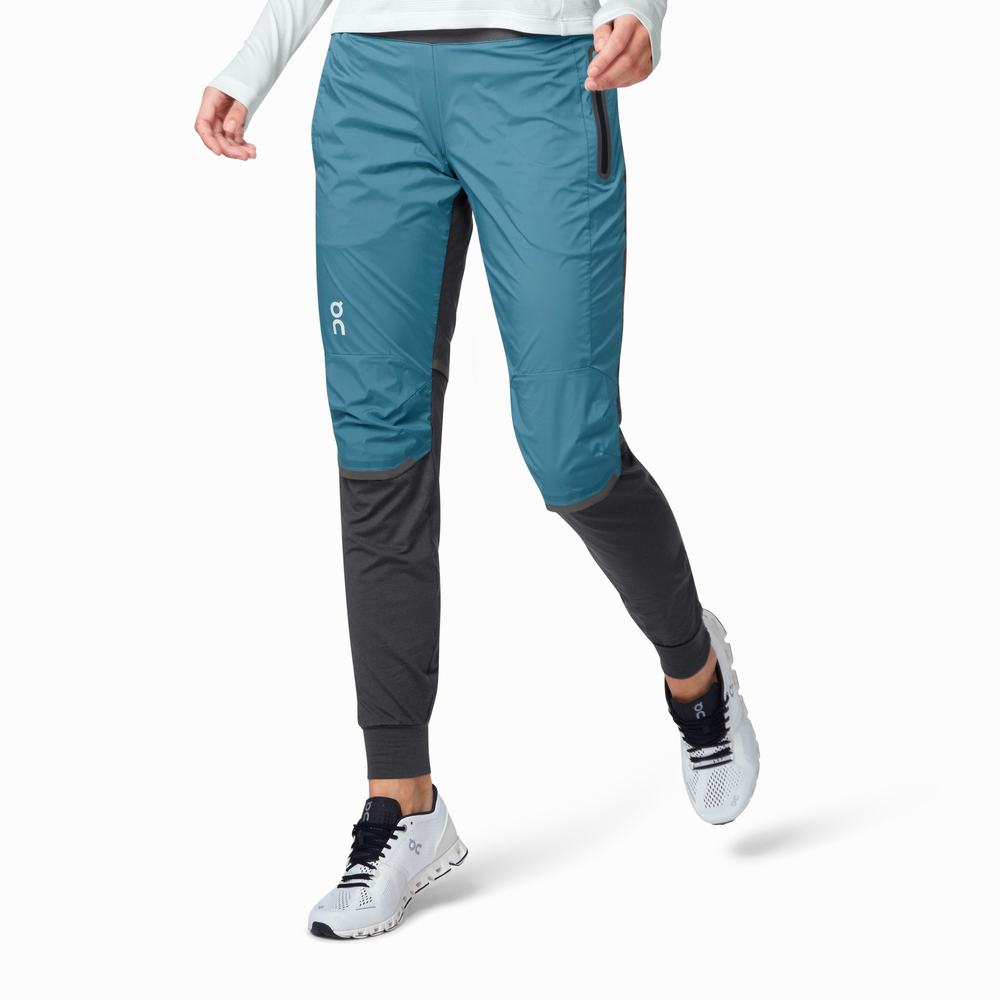 Pantaloni De Alergare On Running Dama Negrii | 460235-CBK