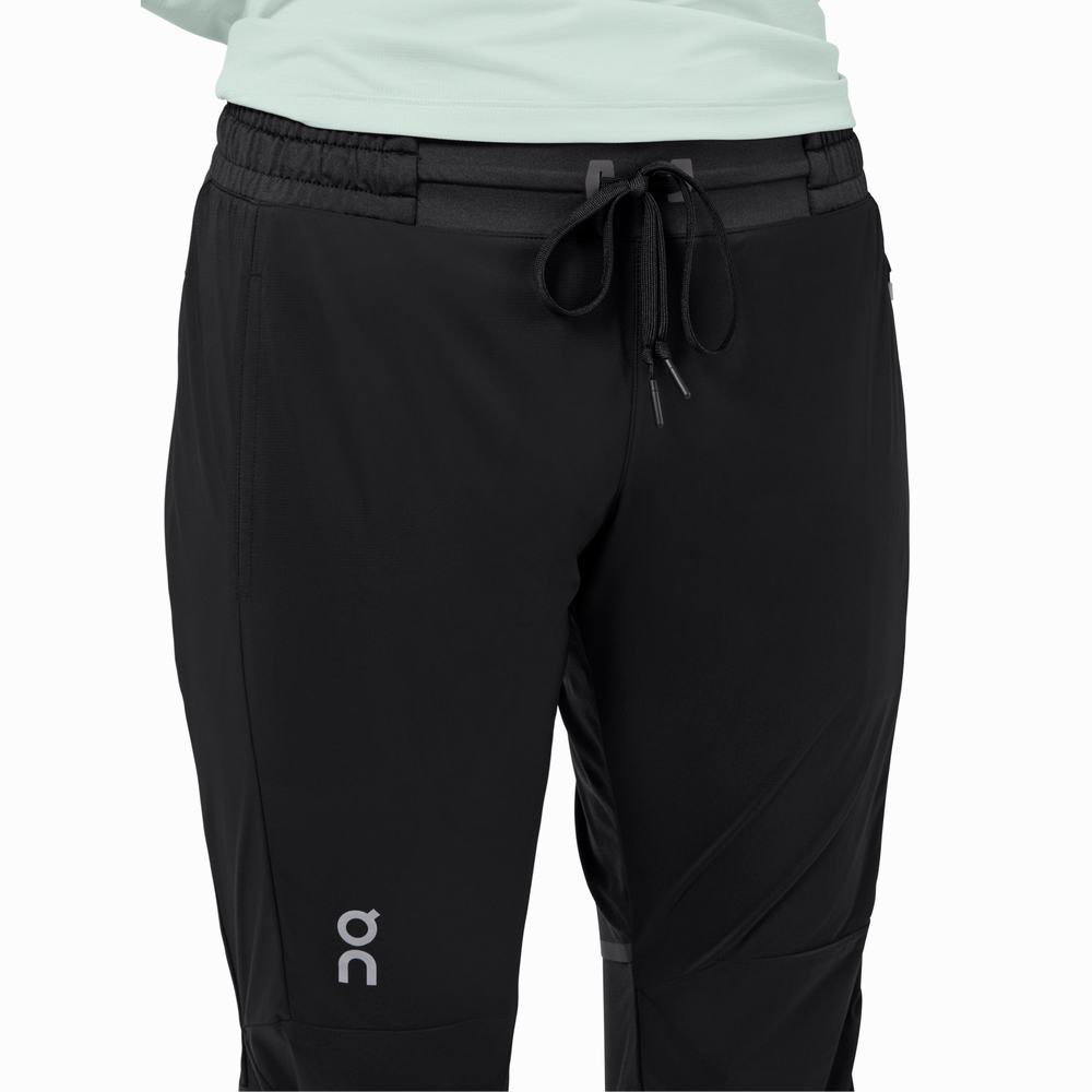 Pantaloni De Alergare On Running Dama Negrii | 742168-HPF