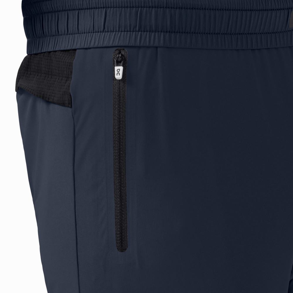 Pantaloni de Trening On Track Barbati Bleumarin Negrii | 539721-VTC