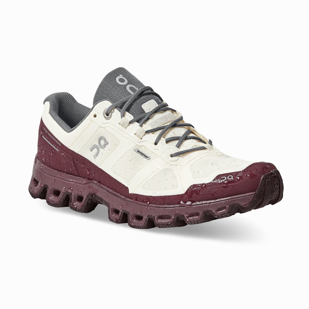 Pantofi Alergare Trail On Cloudventure Waterproof Dama Albi | 310284-VIK