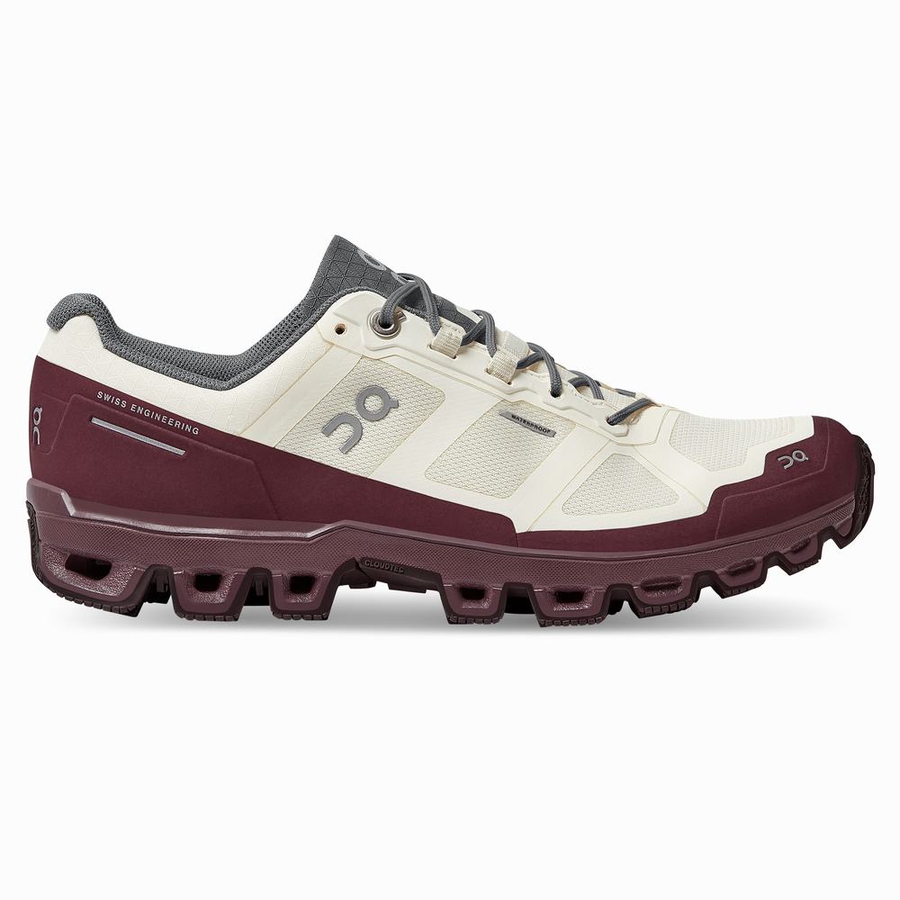 Pantofi Alergare Trail On Cloudventure Waterproof Dama Albi | 310284-VIK